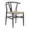 Flash Furniture Logan Commercial Grade Y-Back Style Wood & Kraft Paper Stackable Dining Chair w/Black/Natural Finish ZH-8101YS-BLK-NAT-GG - alternate 1